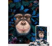 Teenagers Puzzles 1000 Piece Jigsaws Chimpazees Gaze Educational Games Learning Educational Educational Toy Deal As Gifts for The Whole Family (38X26CM)