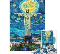 Teenagers Puzzles 1000 Piece Jigsaws Christ The Redeemer Starscape Jigsaw Puzzle 1000 Educational Game Great Gifts And Toys Birthday Present (Size 38x52cm)