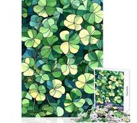 Teenagers Puzzles 1000 Piece Jigsaws Clover Mosaic Pattern Toy Wall Decor Art Work Gift Educational Games Help The Brain Exercise size 38x26cm