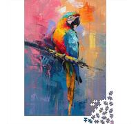 Teenagers Puzzles 1000 Piece Jigsaws Colorful Parrot Art Print-5 Puzzles for Adults Brain Teaser Game Wall Decoration Stress Reduction Gifts 70x50cm/1000pcs