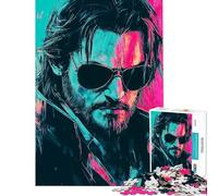 Teenagers Puzzles 1000 Piece Jigsaws Cool Sunglasses Man Jigsaw Hands-on Game Birthday Present Deal As Gifts for The Whole Family (Size 38x52cm)