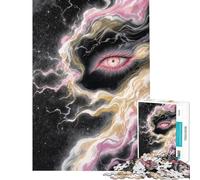 Teenagers Puzzles 1000 Piece Jigsaws Cosmic Eye Abstract Art Jigsaw Puzzle Brain Teaser Game Hand Speed Race Help The Brain Exercise (Size 38x52cm)