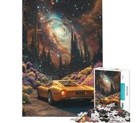 Teenagers Puzzles 1000 Piece Jigsaws Cosmic Galaxy Car Trip Puzzle for Adults Hands-on Game Difficult Challenge Deal As Gifts for The Whole Family (Size 50x75cm)