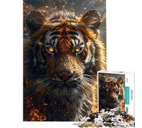 Teenagers Puzzles 1000 Piece Jigsaws Cosmic Tiger Puzzle for Adults Hands-on Game Difficult Challenge Deal As Gifts for The Whole Family (Size 50x75cm)