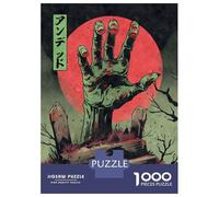 Teenagers Puzzles 1000 Piece Jigsaws Creepy Zombie Hand Grave Jigsaws for Adults Fun Games Presents for Women Deal As Gifts for The Whole Family 52x38cm/1000pcs