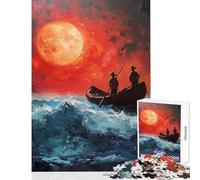 Teenagers Puzzles 1000 Piece Jigsaws Crimson Voyage 1000 Jigsaw Puzzle Educational Game Art Work Gifts Suitable for Couples (50x75cm)