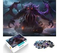 teenagers Puzzles 1000 Piece Jigsaws Cthulhu Over Ship Lernspiele DIY Spielzeug Wunschliste mit dem Weihnachtsmann52x38cm