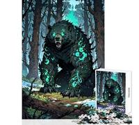 Teenagers Puzzles 1000 Piece Jigsaws Cursed Forest Bear Educational Games Learning Educational Educational Toy Deal As Gifts for The Whole Family (75X50CM)