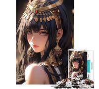Teenagers Puzzles 1000 Piece Jigsaws Cute Cleopatra Help The Brain Exercise Pattern Assembly Relax Games Suitable for Ages 14 And Up (50x75cm)