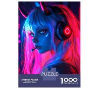 Teenagers Puzzles 1000 Piece Jigsaws Cyber Devil Gamer Jigsaws for Adults Fun Games Presents for Women Deal As Gifts for The Whole Family 52x38cm/1000pcs