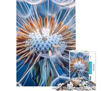 Teenagers Puzzles 1000 Piece Jigsaws Dandelion Seed Head Close-Up Puzzle for Adults Hands-on Game Difficult Challenge Deal As Gifts for The Whole Family (Size 38x26cm)