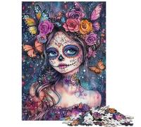 Teenagers Puzzles 1000 Piece Jigsaws Day of The Dead Beauty Practical Game Hand Speed Race Educational Toy Great Gifts for Gaming Size 38x26cm