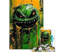 Teenagers Puzzles 1000 Piece Jigsaws Death Green Slime Jigsaw for Adults Family Games Pattern Assembly Deal As Gifts for The Whole Family (size 38x52cm)