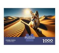 Teenagers Puzzles 1000 Piece Jigsaws Desert Fox in Sunlight Jigsaws for Adults Fun Games Presents for Women Deal As Gifts for The Whole Family 52x38cm/1000pcs