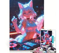 Teenagers Puzzles 1000 Piece Jigsaws DJ Fox Takes The Stage Impossible Game Interesting Stress Reduction for Is Ideal As A Gift 38x26cm