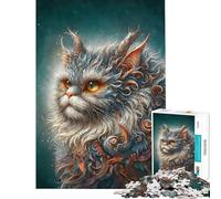 Teenagers Puzzles 1000 Piece Jigsaws Dragon Persian Cat Puzzle for Adults Hands-on Game Difficult Challenge Deal As Gifts for The Whole Family (Size 38x26cm)