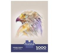 Teenagers Puzzles 1000 Piece Jigsaws Eagle Head Fractal Puzzles for Adults Brain Teaser Game Wall Decoration Stress Reduction Gifts 52x38cm/1000pcs