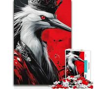 Teenagers Puzzles 1000 Piece Jigsaws Egret Bird Crowning The Heron King Animal Tough Challenge Gift Birthday for 14+ Puzzle Game Offered 38x52cm
