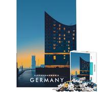 Teenagers Puzzles 1000 Piece Jigsaws Elbphilharmonie Germany for Educational Game Toys Educational Games Gifts Birthday Family Activities (Size 75x50cm)