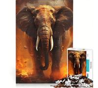 Teenagers Puzzles 1000 Piece Jigsaws Elephant From Hell, Brain Teaser Game, But Fun And Humorous, Unique Birthday And Xmas Gifts 50x75cm