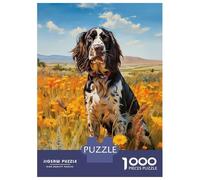 Teenagers Puzzles 1000 Piece Jigsaws English Springer Spaniel Jigsaw for Adults Anti-Stress Toys Birthday Present Help The Brain Exercise 52x38cm/1000pcs
