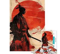 Teenagers Puzzles 1000 Piece Jigsaws Epic Samurai Warrior Jigsaw Puzzle Brain Teaser Game Hand Speed Race Help The Brain Exercise (Size 38x26cm)