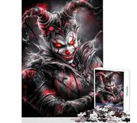 Teenagers Puzzles 1000 Piece Jigsaws Evil Horror Clown 1000 Jigsaw Puzzle Educational Game Art Work Gifts Suitable for Couples (38x52cm)
