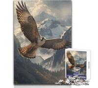 Teenagers Puzzles 1000 Piece Jigsaws Falcon in Flight Beautiful Design Game Perfect Decoration Gift For Birthdays Size 38x52cm
