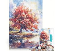 Teenagers Puzzles 1000 Piece Jigsaws Fiery Autumn Shade, Impossible Game, Interesting Stress Reduction, for Is Ideal As A Gift 50x75cm