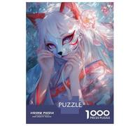 Teenagers Puzzles 1000 Piece Jigsaws Fox Masked Beauty Jigsaws for Adults Fun Games Presents for Women Deal As Gifts for The Whole Family 52x38cm/1000pcs