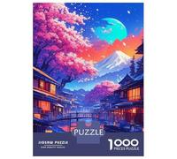 Teenagers Puzzles 1000 Piece Jigsaws Fuji Mount Japan Puzzles for Adults Brain Teaser Game Wall Decoration Stress Reduction Gifts 70x50cm/1000pcs