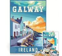 Teenagers Puzzles 1000 Piece Jigsaws Galway in Ireland, Impossible Game, Interesting Stress Reduction, for Is Ideal As A Gift 50x75cm