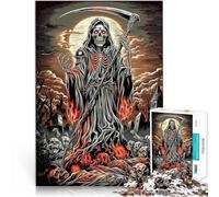 teenagers Puzzles 1000 Piece Jigsaws Grim Reaper Eternal Harvest Hands-on-Spiel Einzigartige Wohndekoration und Geschenke38x26cm