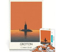 Teenagers Puzzles 1000 Piece Jigsaws Groton Connecticut, Impossible Game, Interesting Stress Reduction, for Is Ideal As A Gift 38x52cm