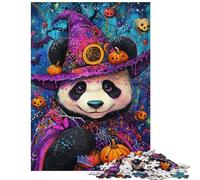 Teenagers Puzzles 1000 Piece Jigsaws Halloween Panda Magic Practical Game Hand Speed Race Educational Toy Great Gifts for Gaming Size 75x50cm