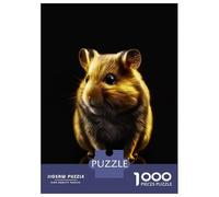 Teenagers Puzzles 1000 Piece Jigsaws Hamster Gold Black Puzzles for Adults Brain Teaser Game Wall Decoration Stress Reduction Gifts 70x50cm/1000pcs