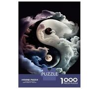 Teenagers Puzzles 1000 Piece Jigsaws Heavenly Harmony Yin Yang Puzzles for Adults Brain Teaser Game Wall Decoration Stress Reduction Gifts 70x50cm/1000pcs