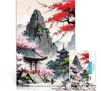 teenagers Puzzles 1000 Piece Jigsaws Japanese Temple Landscape Challenging Game Toys for is ideal as a gift for the whole family 26x38cm