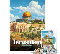 Teenagers Puzzles 1000 Piece Jigsaws Jerusalem Cityscape Help The Brain Exercise For Family Fun DIY Toys for And from 14 Years And over (38x52cm)