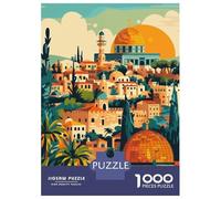Teenagers Puzzles 1000 Piece Jigsaws Jerusalem Cityscape Jigsaw Relaxing Games Analysis And Logic Deal As Gifts for The Whole Family 70x50cm/1000pcs
