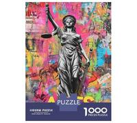 Teenagers Puzzles 1000 Piece Jigsaws Lady Justice Painting Print Puzzles for Adults Relaxing Games But Fun And Humorous Unique Birthday And Gifts 38x26cm/1000pcs