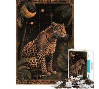 Teenagers Puzzles 1000 Piece Jigsaws Leopard Tarot Cards Jigsaws for Adults Relaxing Games Precision Cutting Help The Brain Exercise (Size 38x52cm)