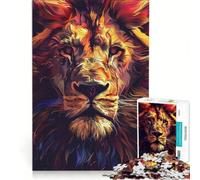Teenagers Puzzles 1000 Piece Jigsaws Lion Collage Impossible Game Interesting Stress Reduction for Is Ideal As A Gift 38x26cm