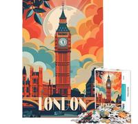 Teenagers Puzzles 1000 Piece Jigsaws London Big Ben Poster Challenging To Complete Learning Educational Family Games for And from 14 Years And over (50x75cm)