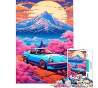 Teenagers Puzzles 1000 Piece Jigsaws Mazda Rx in Japan Jigsaw Puzzle Brain Teaser Game Hand Speed Race Help The Brain Exercise (Size 38x26cm)