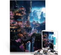 teenagers Puzzles 1000 Piece Jigsaws Moonlit Sakura Retreat Learning Educational Toy for is ideal as a gift for the whole family 50x70cm