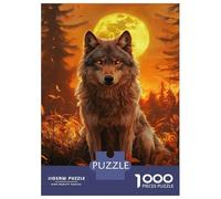 Teenagers Puzzles 1000 Piece Jigsaws Moonlit Wolf's Gaze -12 Jigsaw Puzzle Fun Games Birthday Present Deal As Gifts for The Whole Family 70x50cm/1000pcs