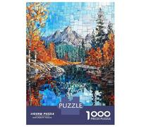 Teenagers Puzzles 1000 Piece Jigsaws Mosaic Mountain Reflection Jigsaw Puzzle Fun Games Birthday Present Deal As Gifts for The Whole Family 70x50cm/1000pcs