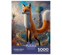 Teenagers Puzzles 1000 Piece Jigsaws Mystical Fox Encounters Jigsaw Puzzle Fun Games Birthday Present Deal As Gifts for The Whole Family 38x26cm/1000pcs