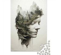 Teenagers Puzzles 1000 Piece Jigsaws Nature's Harmony Artistic Fusion of Landscape And Human Form Adult Jigsaw Relaxing Games Hand Speed Race Deal As Gifts for The Whole Family 70x50cm/1000pcs